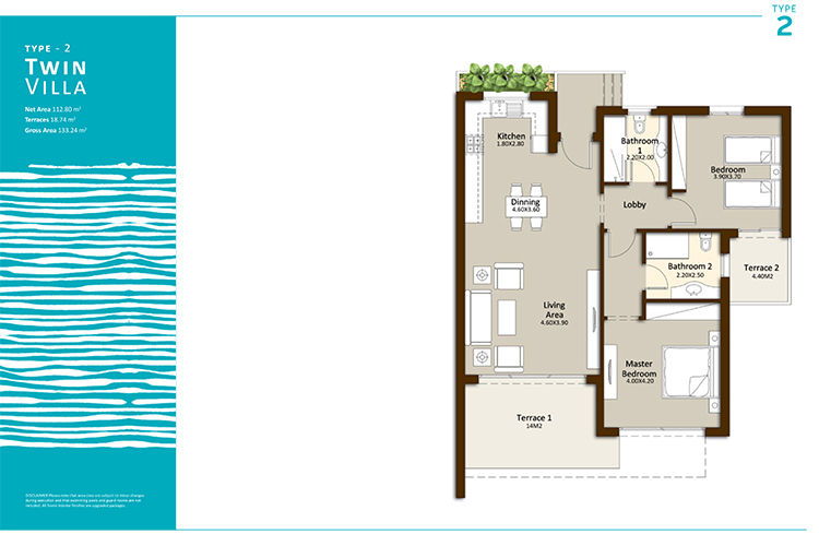 twin villa 2 BDR in soma bay sea view  - 11